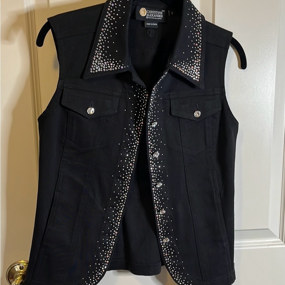Black crystal vest